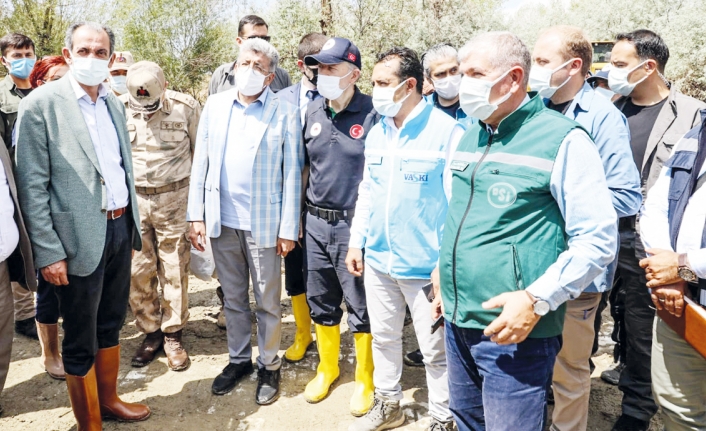 DSİ Genel Müdür Yardımcısı Fıratoğlu, sel bölgesinde incelemelerde bulundu