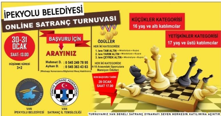 Ipekyolu'nda online satranç turnuvası...