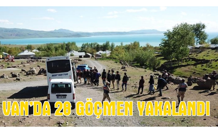 Muradiye kırsalında 28 göçmen yakalandı