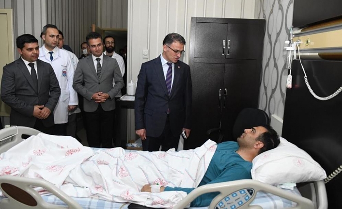 Vali Balcı'dan yaralı vali yardımcısına ziyaret