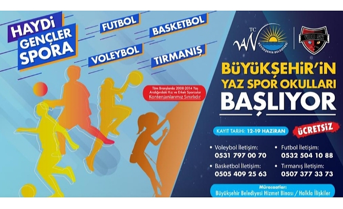 Büyükşehir'den ücretsiz yaz spor okulları