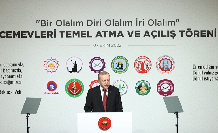 Cumhurbaşkanı Erdoğan, 'Alevi Bektaşi Kültür ve Cemevi Başkanlığı kuruyoruz'