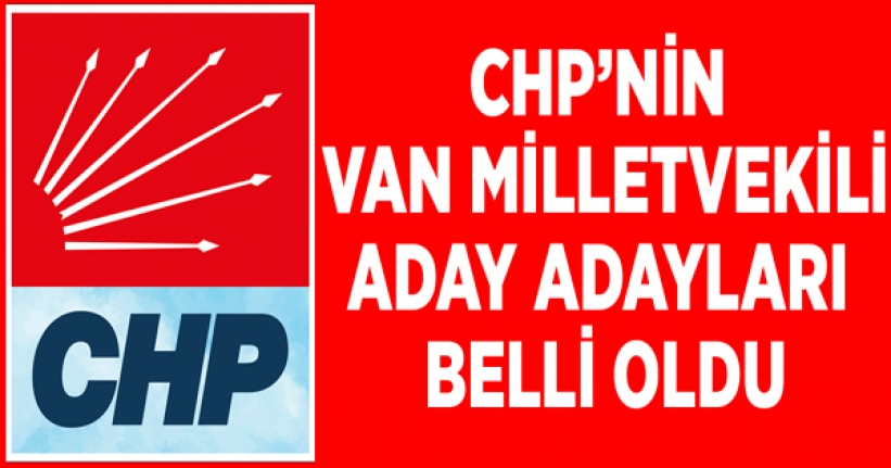 CHP’nin Van aday adayları belli oldu