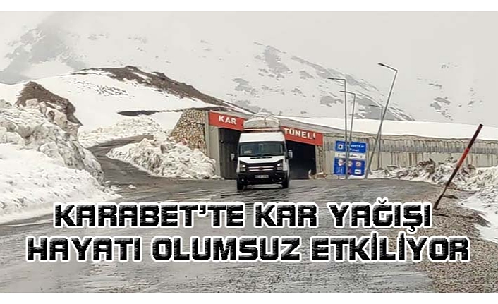Karabet'te kar yağışı hayatı olumsuz etkiliyor