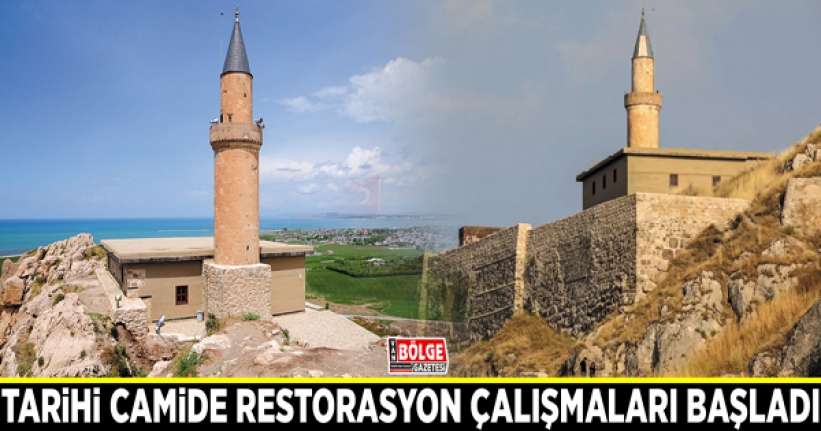 Tarihi camide restorasyon çalışmaları başladı