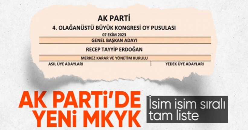 AK Parti'nin MKYK üyeleri belli oldu! İşte 75 kişilik liste...