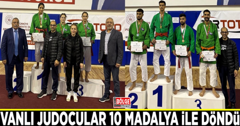 Vanlı judocular 10 madalya ile döndü