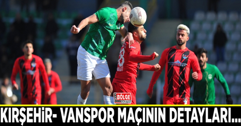 Kırşehir- Vanspor maçının detayları…