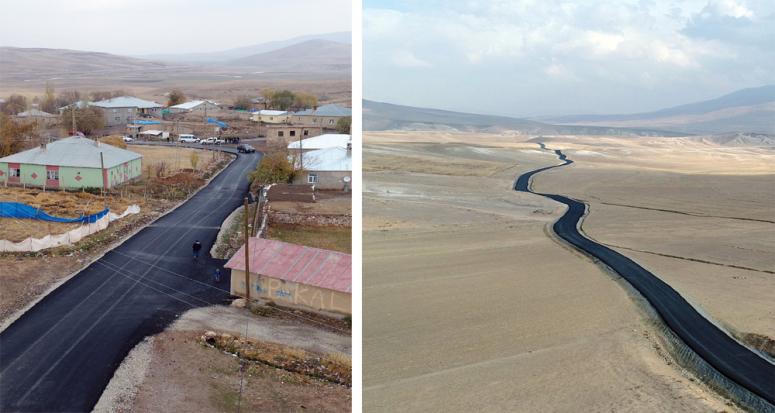 İran sınırındaki mahalle yollarına asfalt...