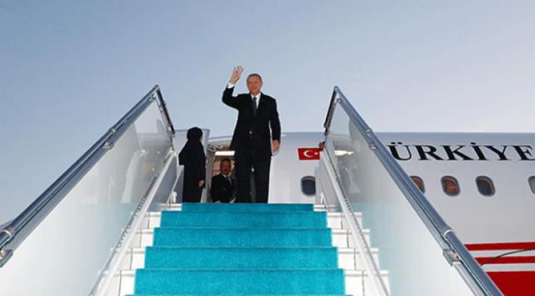 Cumhurbaşkanı Erdoğan Azerbaycan'a doğru hareket etti