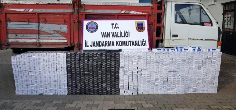 Muradiye'de 10 bin 600 paket kaçak sigara…