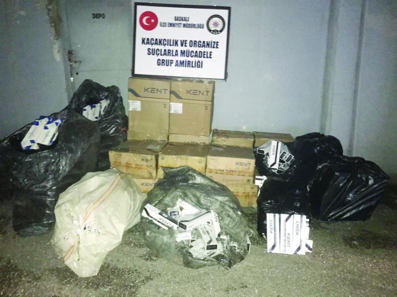Başkale'de 13 bin 500 paket kaçak sigara ele geçirildi 