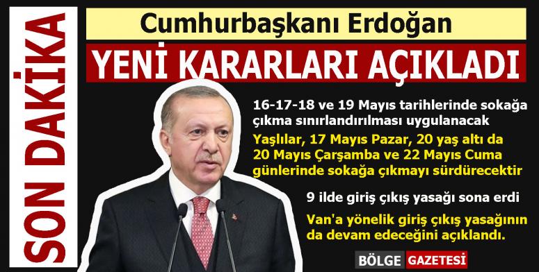Erdoğan'dan, 4  günlük kısıtlama açıklaması...