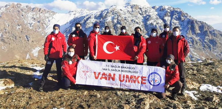Van UMKE ekibi Erek Dağı'na tırmandı