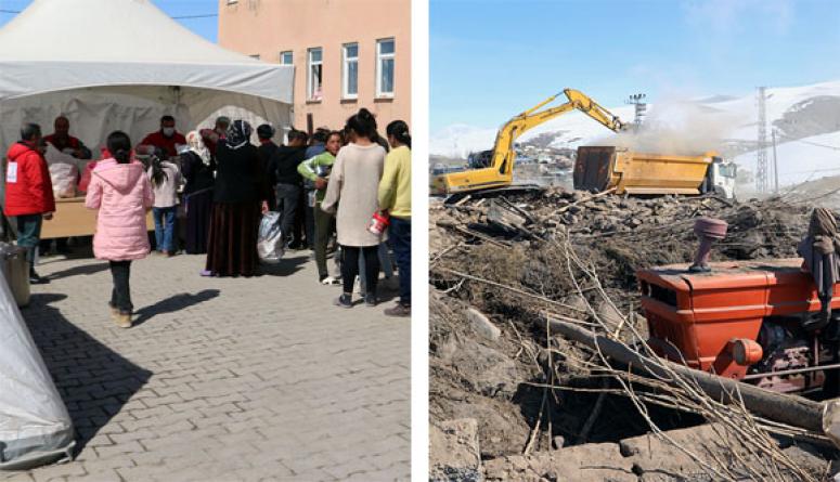 Büyükşehir'in, deprem bölgesindeki çalışmaları sürüyor