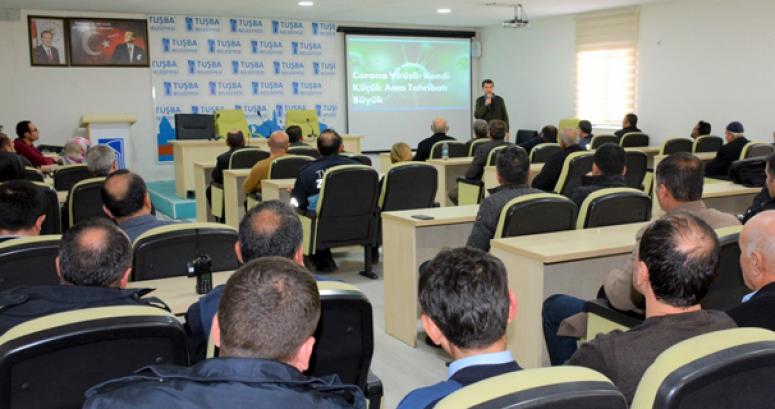 Tuşba'da, belediye personeline corona virüs eğitimi…