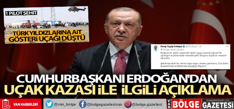 Cumhurbaşkanı Erdoğan'dan uçak kazası ile ilgili açıklama