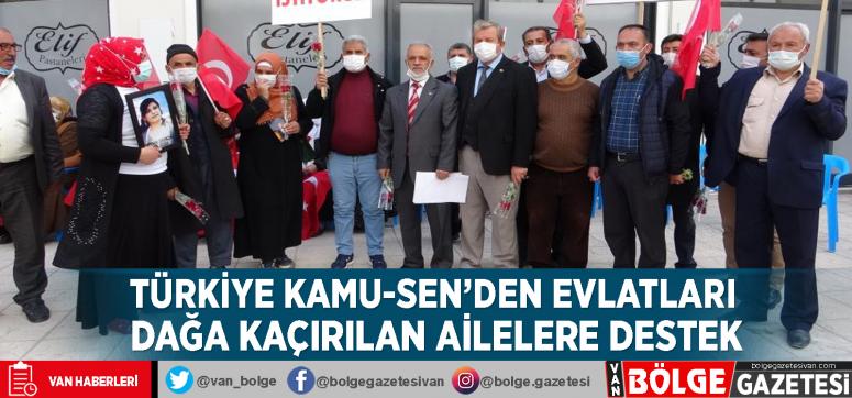 Türkiye Kamu-Sen'den evlatları dağa kaçırılan ailelere destek