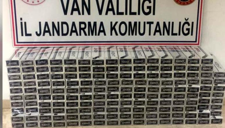 Erciş'te bin 580 paket sigara ele geçirildi
