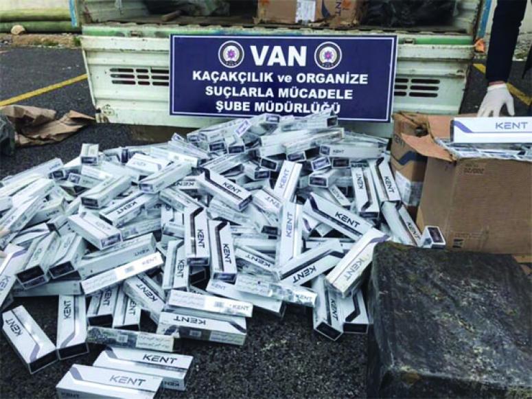 Van'da 9 bin kaçak sigara ele geçirildi