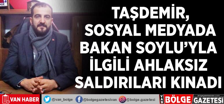 Taşdemir, sosyal medyada Bakan Soylu'yla ilgili ahlaksız saldırıları kınadı