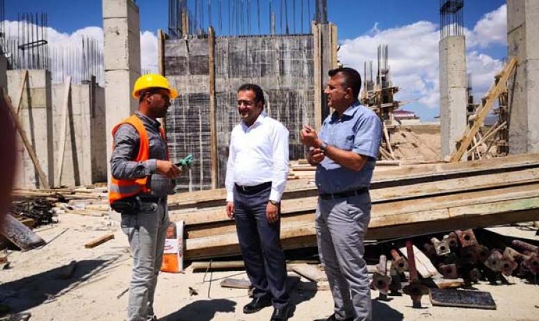 Müdür Sünnetçioğlu, Saray'da hastane inşaatını inceledi