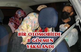 İpekyolu'nda bir otomobilde 8 göçmen yakalandı