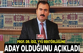 Prof. Dr. İdiz, YYÜ Rektörlüğüne aday olduğunu açıkladı