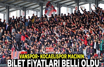Vanspor- Kocaelispor maçının bilet fiyatları belli oldu