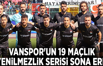 Vanspor'un 19 maçlık yenilmezlik serisi sona erdi