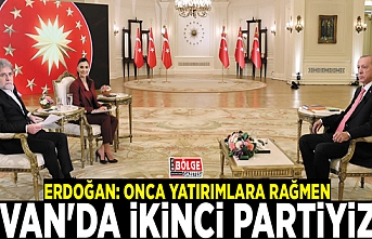 Cumhurbaşkanı Erdoğan: Onca yatırımlara rağmen Van'da ikinci partiyiz