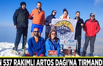 3 bin 537 rakımlı Artos Dağı'na tırmandılar