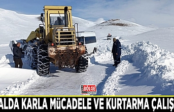 Büyükşehir’den kırsalda karla mücadele ve kurtarma çalışması