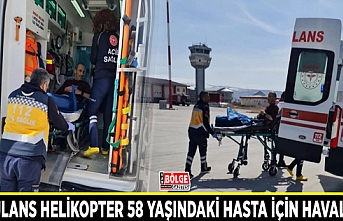 Ambulans helikopter 58 yaşındaki hasta için havalandı