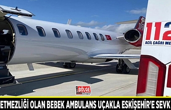 Kalp yetmezliği olan bebek ambulans uçakla Eskişehir'e sevk edildi