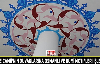 Tıbbiye Camii’nin duvarlarına Osmanlı ve Rûmî motifleri işleniyor