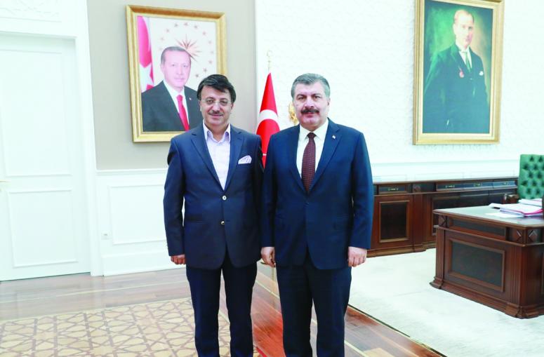 Başkan Türkmenoğlu'ndan Sağlık Bakanı Koca'ya ziyaret 
