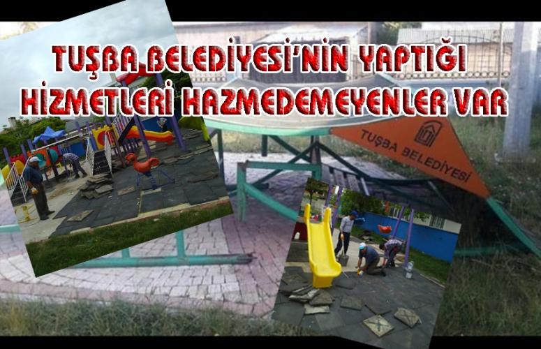 Kimliği belirsiz kişiler Tuşba'daki parkları tahrip etti
