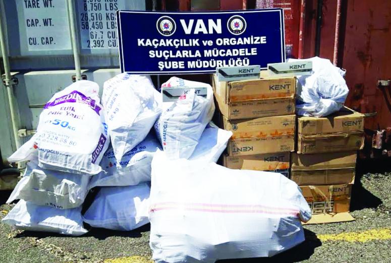 Tuşba ilçesinde 7 bin 350 paket kaçak sigara ele geçirildi