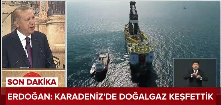 Erdoğan'dan, Karadeniz'de doğalgaz keşfi müjdesi...