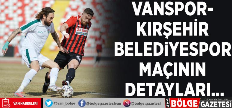 Vanspor- Kırşehir Belediyespor maçının detayları…