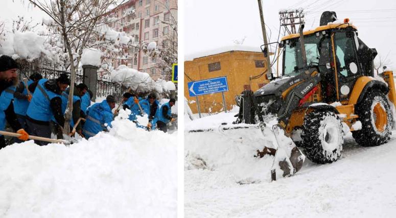 VASKİ, hem personel, hem de araçlarıyla karla mücadele ediyor