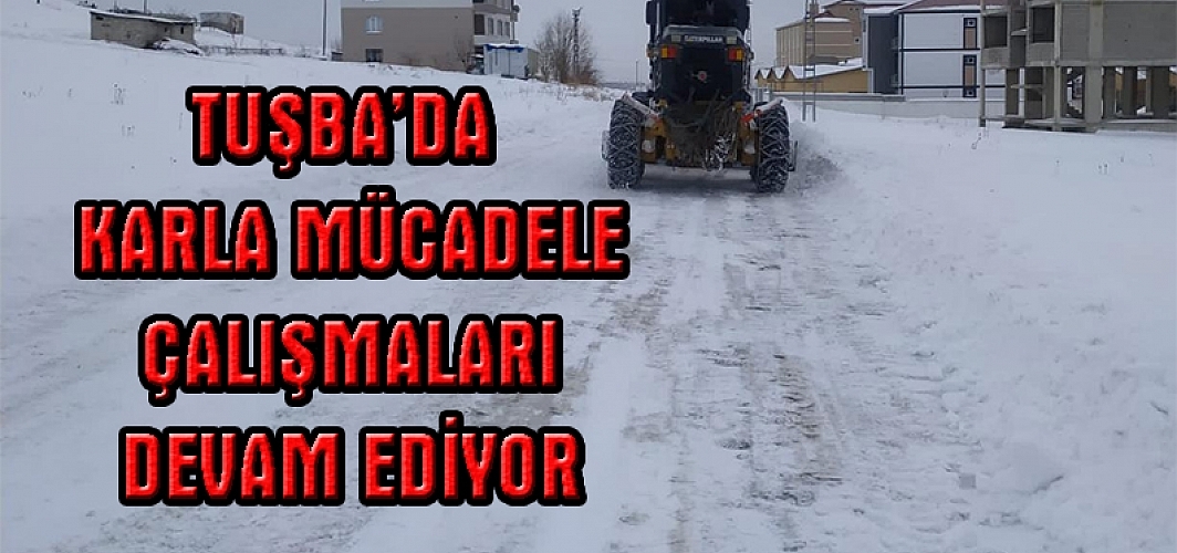 Tuşba'da karla mücadele çalışmaları sürüyor