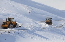 Van'da kardan dolayı kapanan yolları açma çalışmaları sürüyor