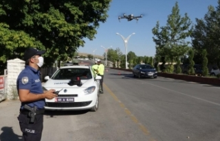 Erciş’te droneli trafik denetim