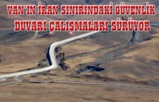 Van'ın İran sınırındaki duvar örme çalışmaları...