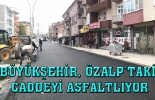 Özalp'taki en işlek cadde asfaltlanıyor