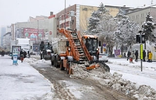 Van’da 9 bin ton kar şehir dışına taşındı