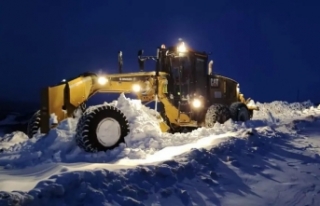 Gürpınar’da karla mücadele çalışmaları sürüyor