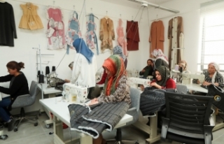 Tekstil atölyesinde üretim başladı
